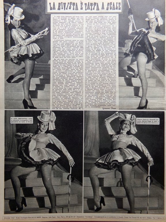 Rivista 8 Otto del 20 Aprile 1947 Joan Bennett Colpo …