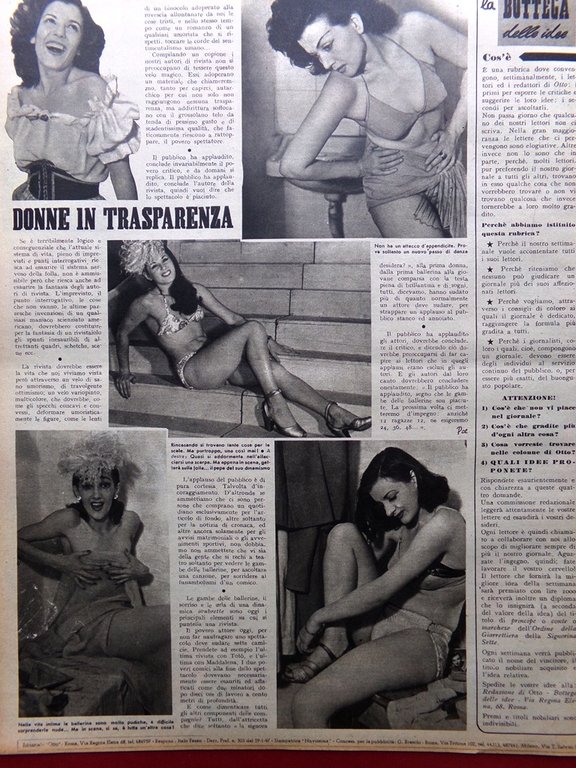 Rivista 8 Otto del 26 Giugno 1947 Poselli Donne Singapore …