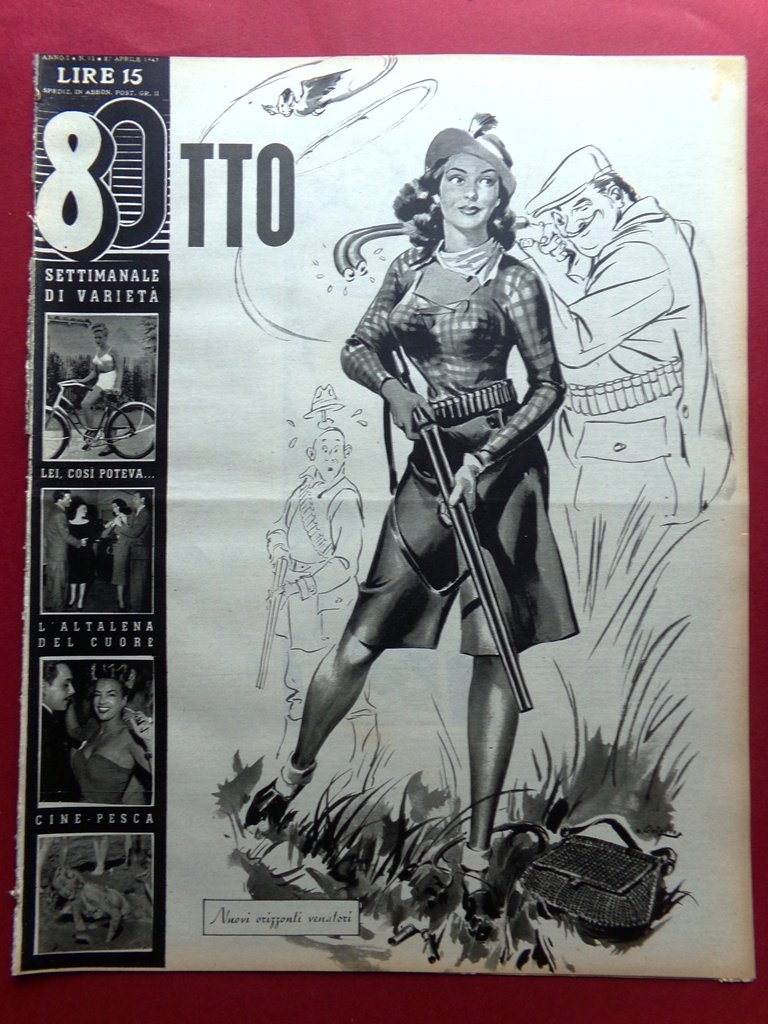 Rivista 8 Otto del 27 Aprile 1947 Miranda Hayworth Pitigrilli …