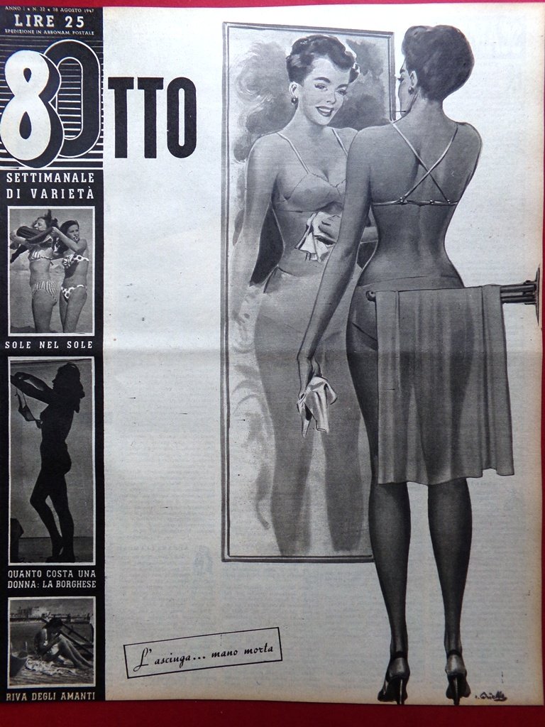 Rivista 8 Otto del 28 Agosto 1947 Montez De Carlo …