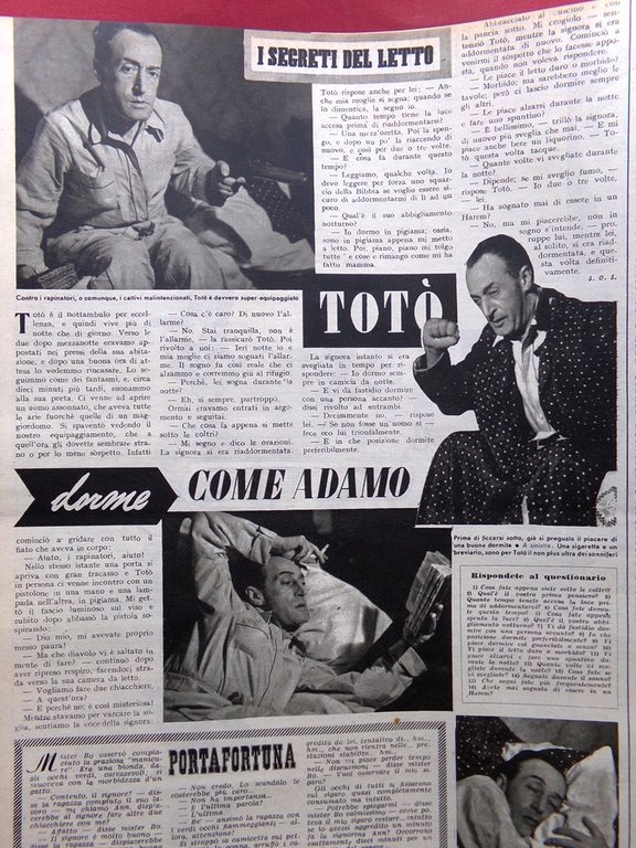 Rivista 8 Otto del 29 Maggio 1947 Rosy Moore Totò …