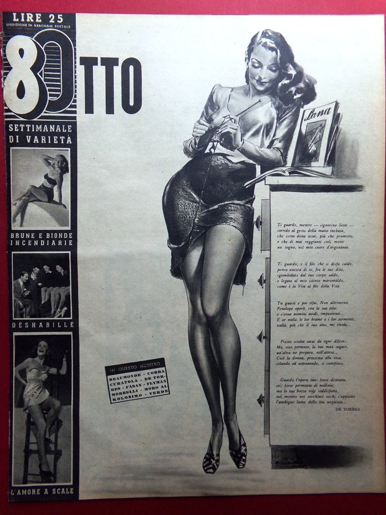 Rivista 8 Otto del 4 Dicembre 1947 Amore Rascel Lombardi …