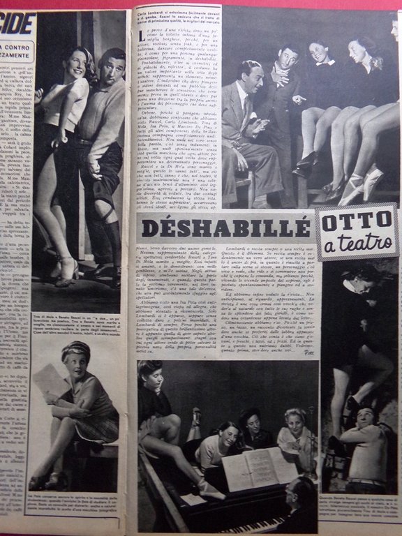 Rivista 8 Otto del 4 Dicembre 1947 Amore Rascel Lombardi …