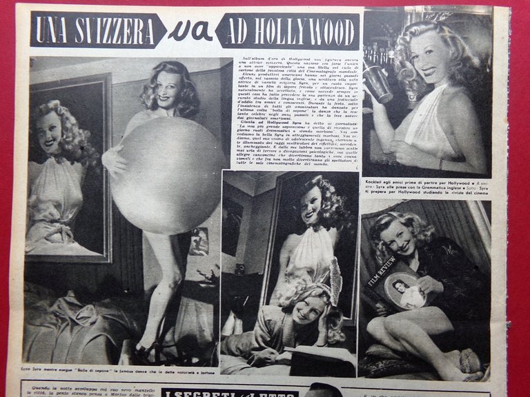 Rivista 8 Otto del 5 Giugno 1947 Syra Calosso Leslie …