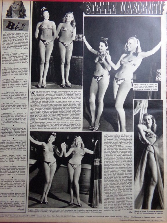 Rivista 8 Otto del 6 Novembre 1947 Burke Wolfe I …