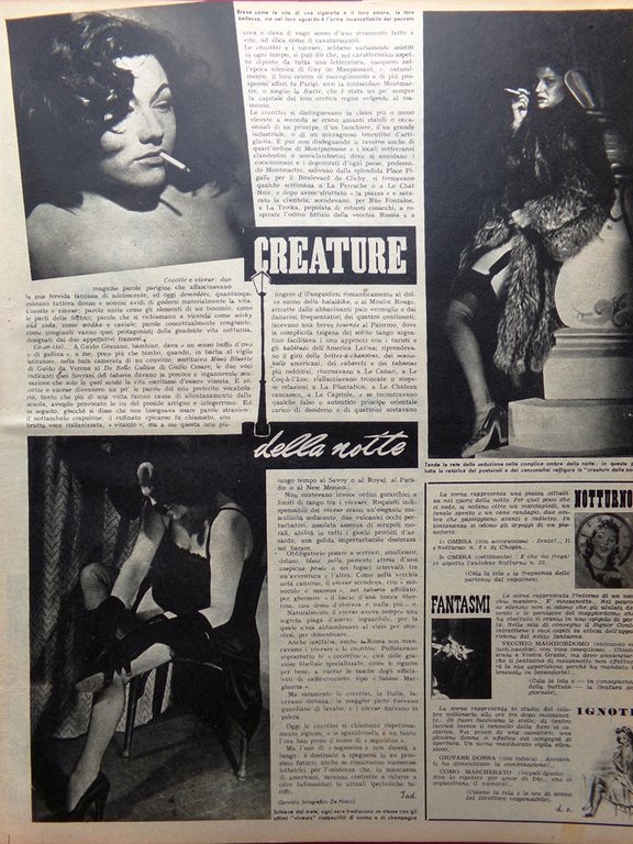 Rivista 8 Otto del 8 Maggio 1947 Creature Notte Pigalle …