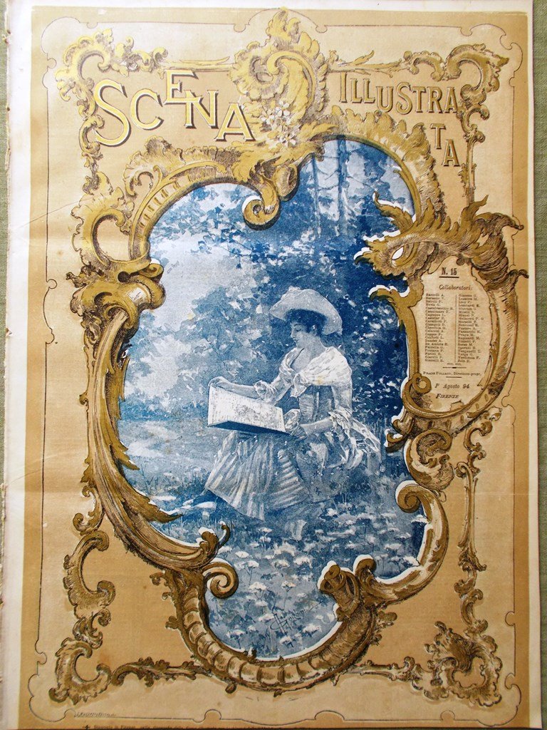 Scena Illustrata 1 Agosto 1894 Vascelli Fantasmi Michele Lessona Zola …