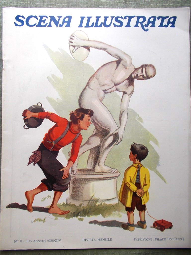 Scena Illustrata 1 Agosto 1936 Olimpiadi Berlino Goldoni Aretino Ferroni …