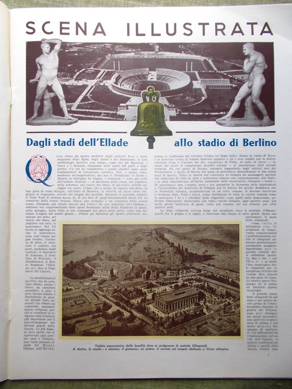 Scena Illustrata 1 Agosto 1936 Olimpiadi Berlino Goldoni Aretino Ferroni …