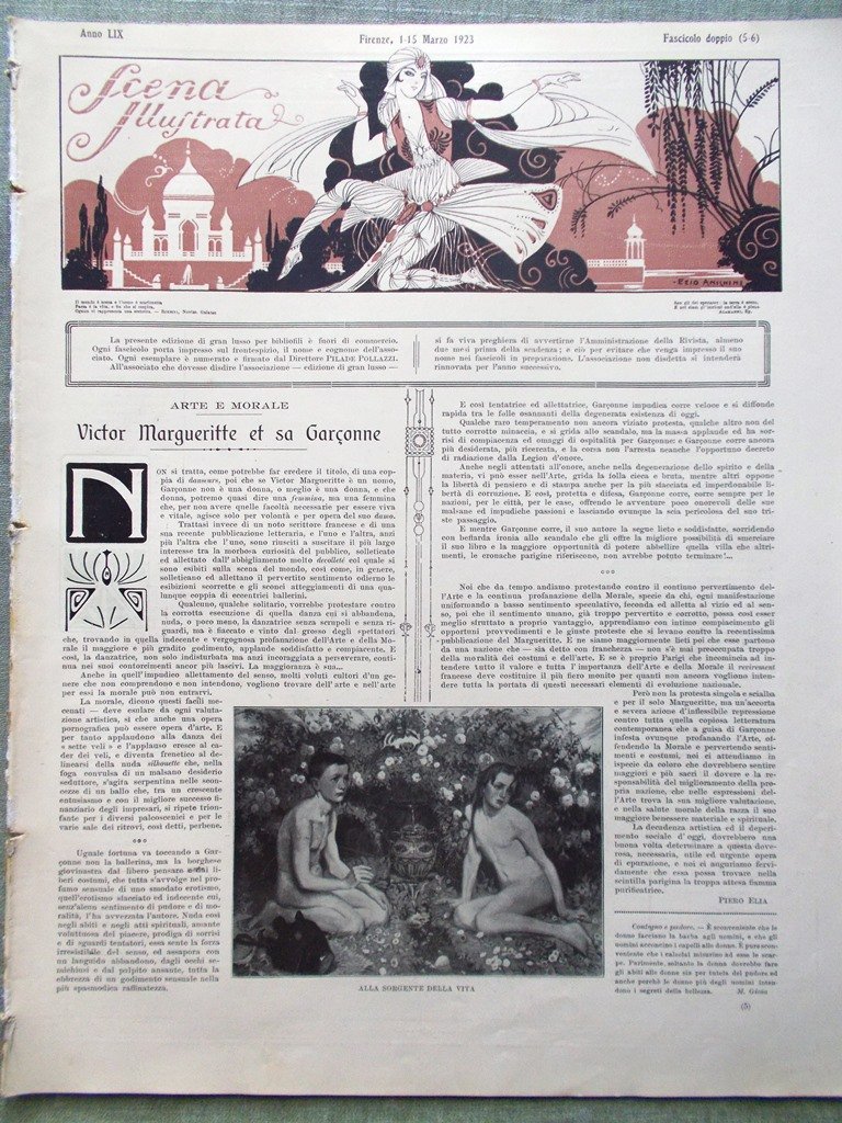 Scena Illustrata 1 Marzo 1923 Chirologia Dandy Danza Sepoltura Mongolia …