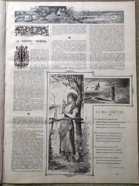 Scena Illustrata 1 Ottobre 1894 Giosuè Carducci Anonimo Meli Bacio …