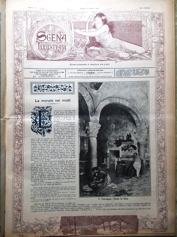 Scena Illustrata 1 Ottobre 1898 Teatro Cina Elisabetta di Baviera …