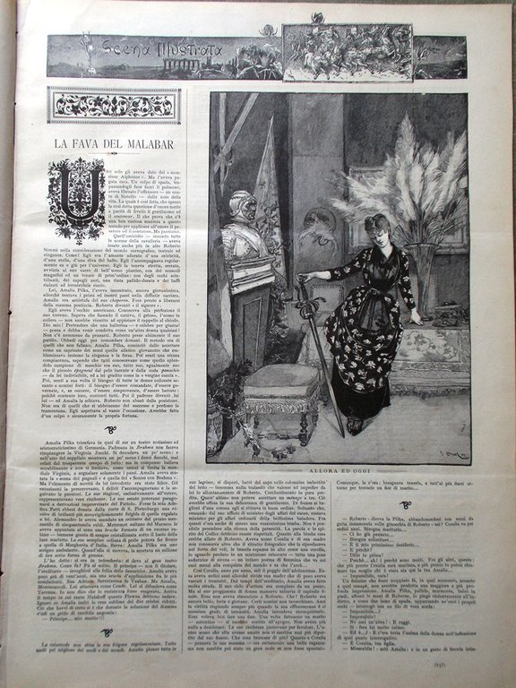 Scena Illustrata 15 Agosto 1894 Malabar Campane Loreto Castelvecchio Orrido …