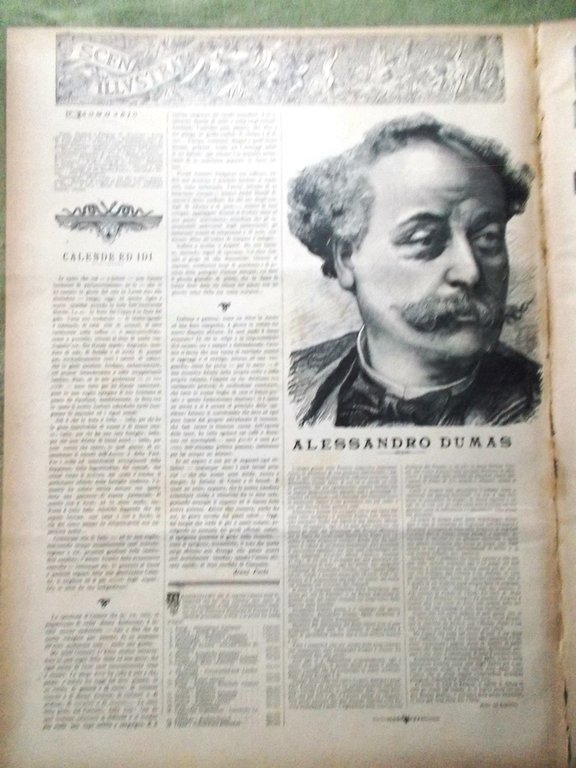 Scena Illustrata 15 Dicembre 1895 Morte Alexandre Dumas Figlio Sarah …