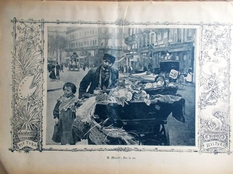 Scena Illustrata 15 Dicembre 1898 Elettrici Clown Firenze Napoleone Lago …