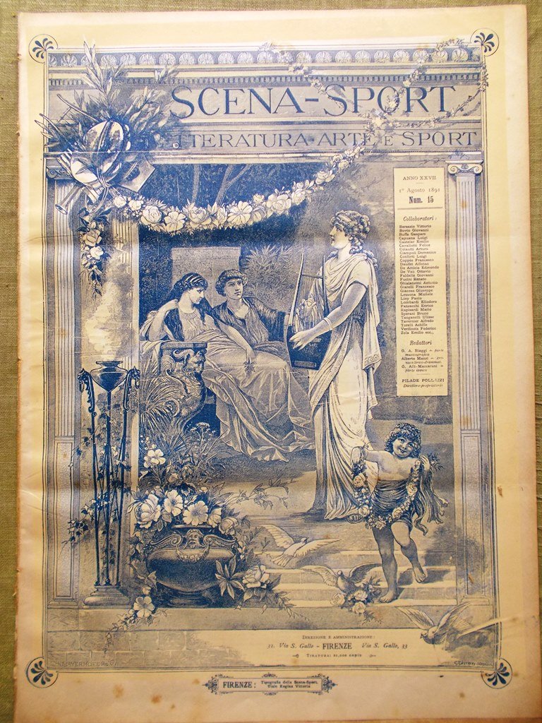Scena Sport 1 Agosto 1891 Bardo Civetteria Spiritismo Feticheurs Montecarlo …