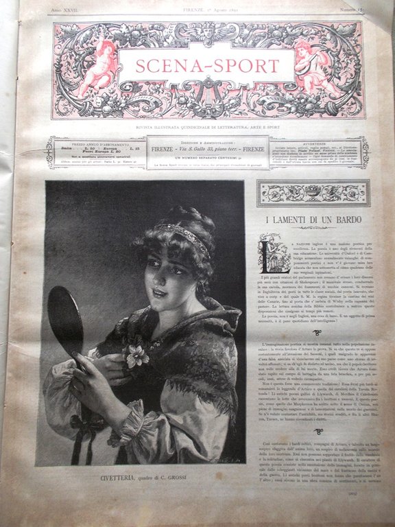 Scena Sport 1 Agosto 1891 Bardo Civetteria Spiritismo Feticheurs Montecarlo …