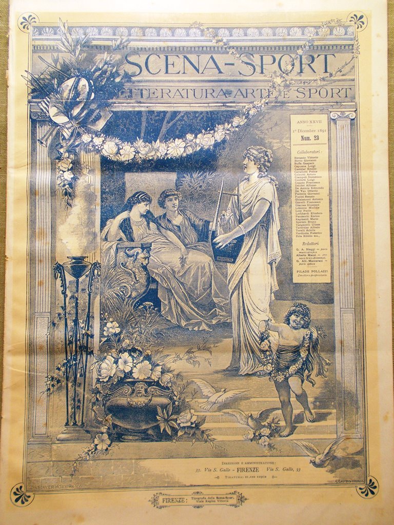 Scena Sport 1 Dicembre 1891 Luciano Bonaparte Fritz Pergola Lemaire …