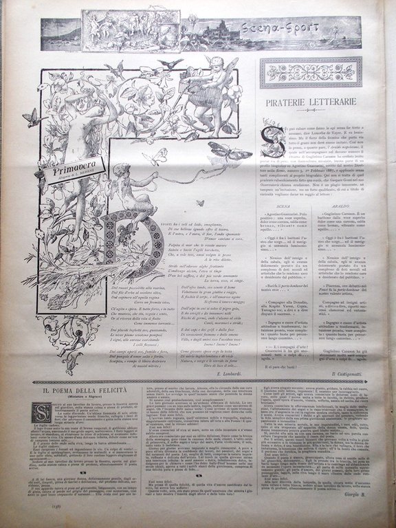 Scena Sport 1 Maggio 1891 Alexandre Dumas Gabussi De Bassini …