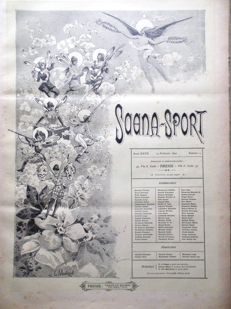 Scena Sport 15 Febbraio 1891 Richard Wagner Bettinelli Beeth Napoleone …