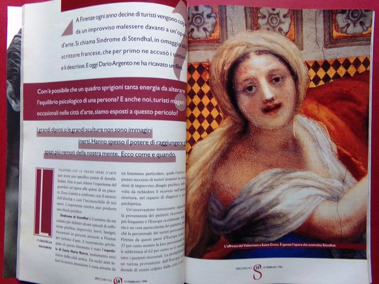 Specchio 10 Febbraio 1996 Atlanta Maya Sindrome Stendhal Corrida San … | Immagine Gallery 4