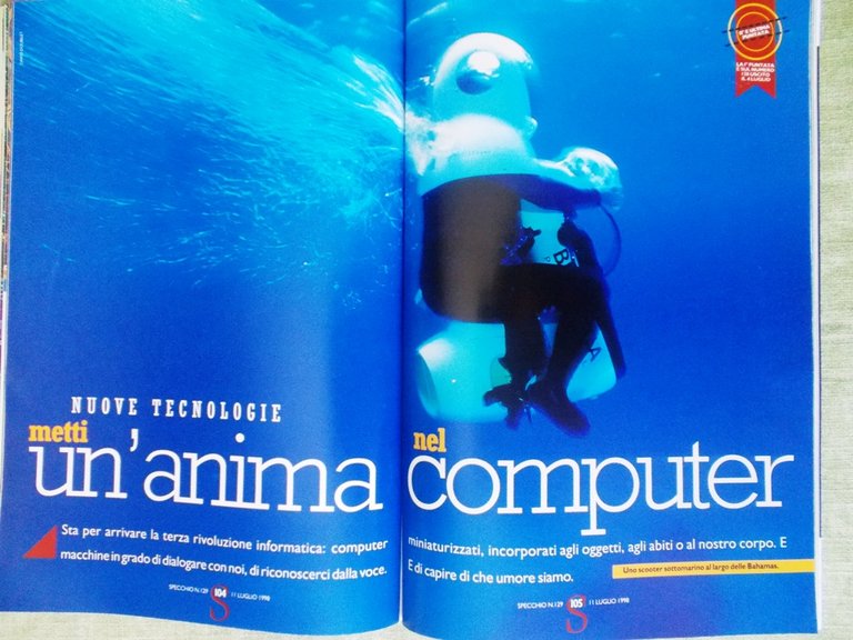 Specchio 11 Luglio 1998 Orioli Singapore Lucian Freud Computer Natalia …