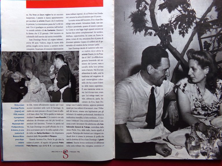 Specchio 11 Maggio 1996 Argentina Evita Peron Madonna Uomo Donna … | Immagine Gallery 3