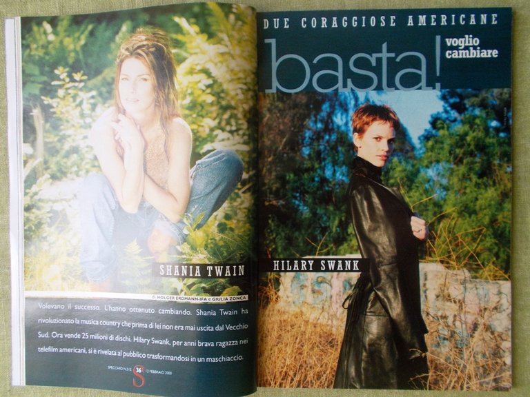 Specchio 12 Febbraio 2000 Shania Twain Hilary Swank Microbi Buddha …