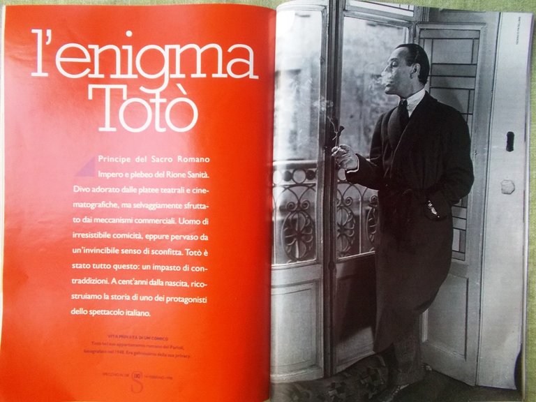 Specchio 14 Febbraio 1998 Savoia Speciale Totò Paraguay Day-Lewis Boxe …