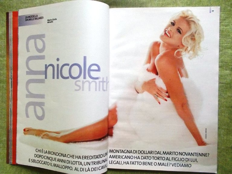 Specchio 14 Ottobre 2000 Bassetti Gino Paoli Anna Nicole Smith …