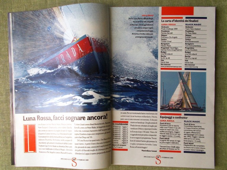 Specchio 19 Febbraio 2000 Oldenburg Luna Rossa Morandi Sastre Haider …