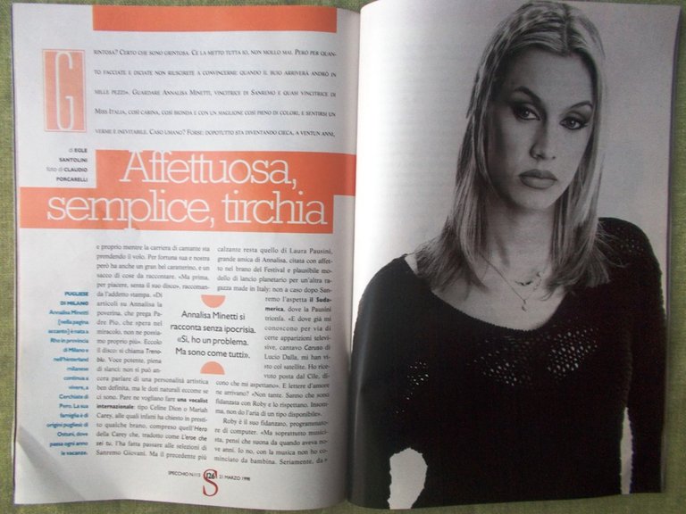 Specchio 21 Marzo 1998 Melanie Griffith Annalisa Minetti Parto in …