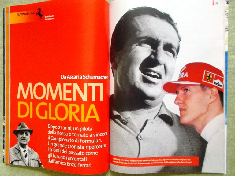 Specchio 21 Ottobre 2000 Michael Schumacher Ferrari Armani Laser Malabri …