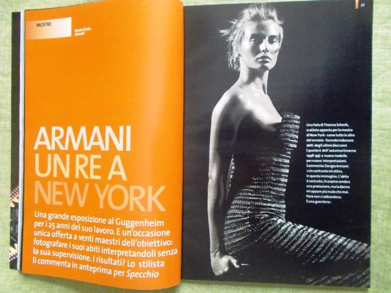 Specchio 21 Ottobre 2000 Michael Schumacher Ferrari Armani Laser Malabri …