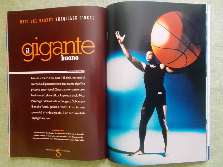 Specchio 22 Luglio 2000 Cartoni Animati Shaquille O'Neal Pericoli Terme …