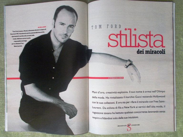 Specchio 25 Marzo 2000 Mito di Maradona Cosacchi Tom Ford …