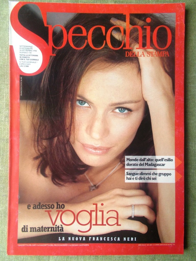 Specchio 26 Settembre 1998 Francesca Neri Blanchett Elisabetta Ricchezza Russia