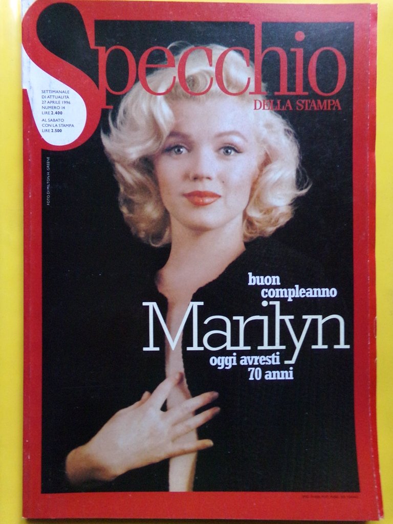 Specchio 27 Aprile 1996 Marilyn Monroe Manati Leopardi Tarocchi Vulcano … | Immagine principale