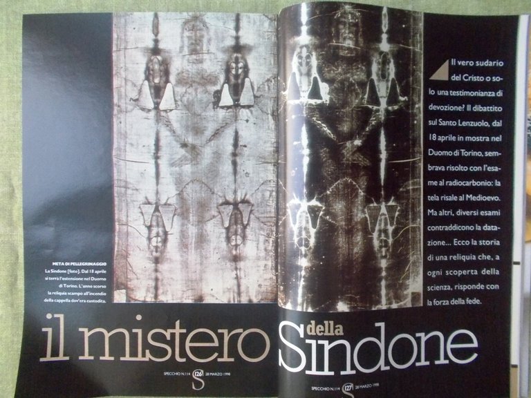 Specchio 28 Marzo 1998 Richard Gere Margherita Buy Mistero Sindone …