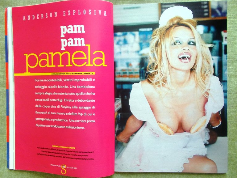 Specchio 29 Luglio 2000 Pamela Anderson Moby Vela Mossad Gilbert …