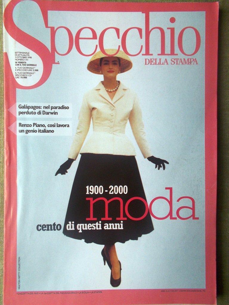 Specchio 3 Ottobre 1998 Franco Battiato Cinema di Venezia Borgia …