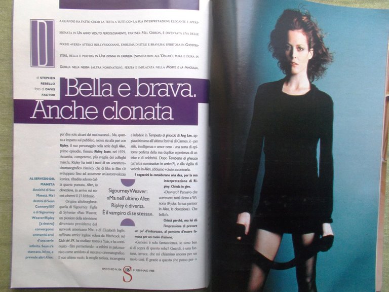 Specchio 31 Gennaio 1998 Sigourney Weaver Alien Curdi Savonarola Caselli …
