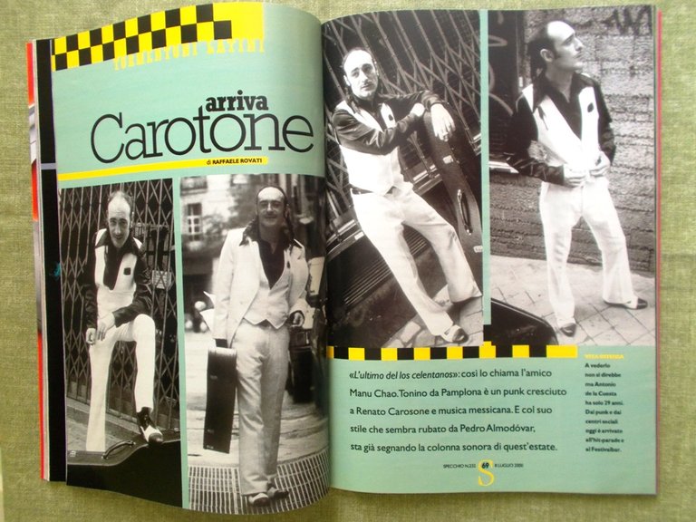 Specchio 8 Luglio 2000 Carlo Petrini Slow Food Maserati Macerata …