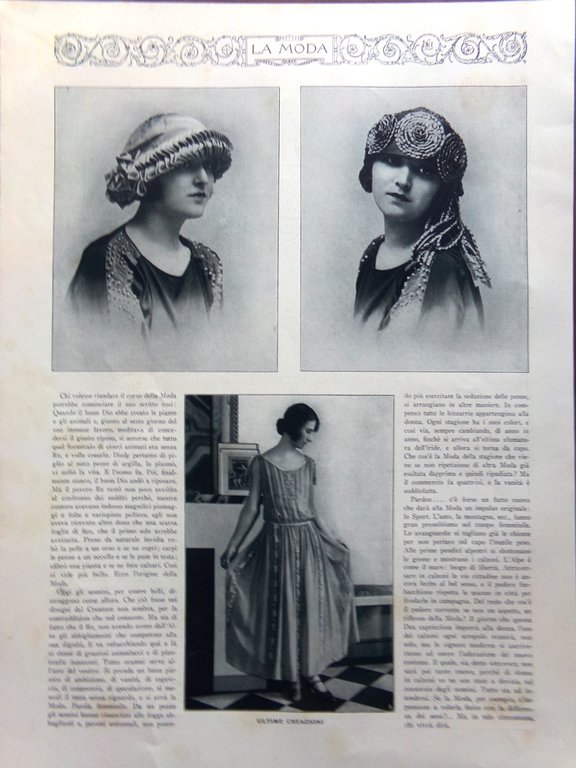 Stampa del 1925 I nostri Bimbi Ultime Creazioni della Moda