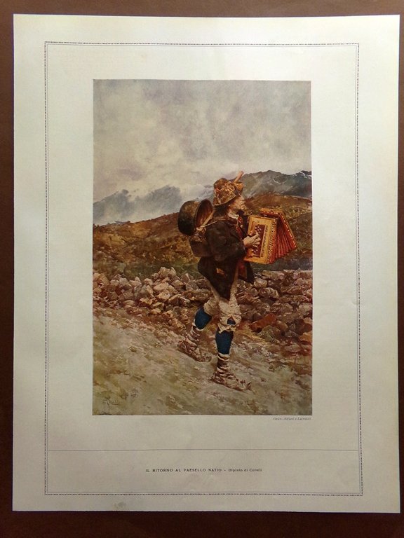 Stampa del 1925 Ritorno al Paesello Corelli Articolo Fiera del … | Immagine Gallery 1