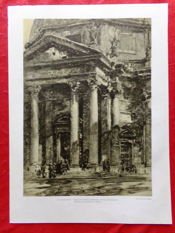 Stampa del 1925 Santa Maria Miracoli Roma Grossi De Pinedo …