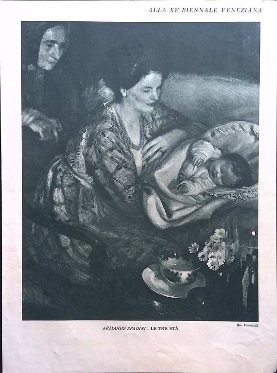 Stampa del 1926 Biennale Venezia Carpi Ritratto della Signora Spadini … | Immagine Gallery 2