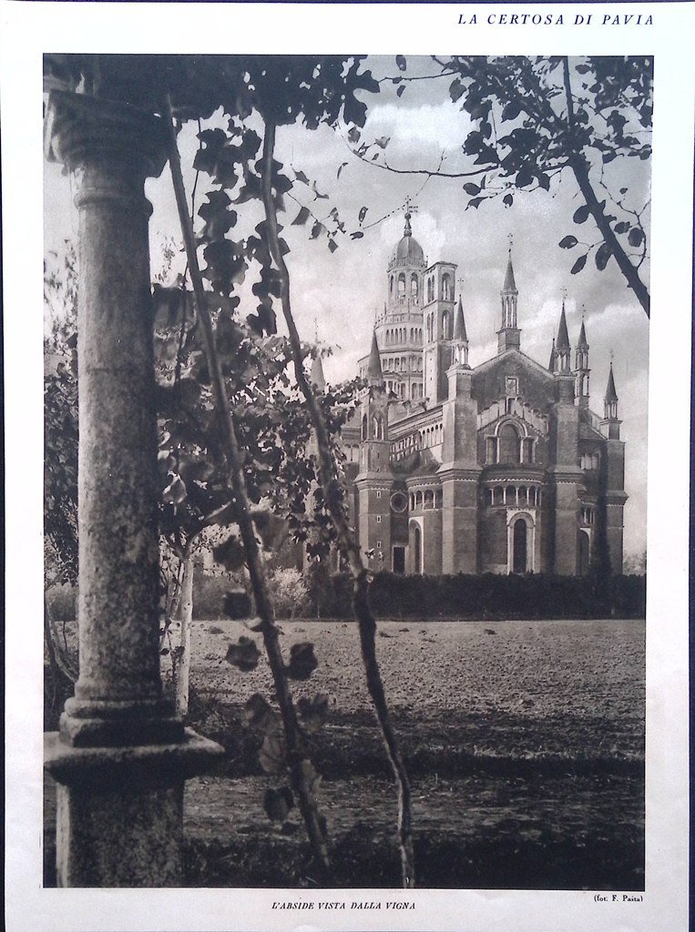 Stampa del 1926 Certosa di Pavia Abside Vigna Facciata e … | Immagine principale
