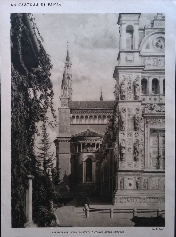 Stampa del 1926 Certosa di Pavia Abside Vigna Facciata e … | Immagine Gallery 2