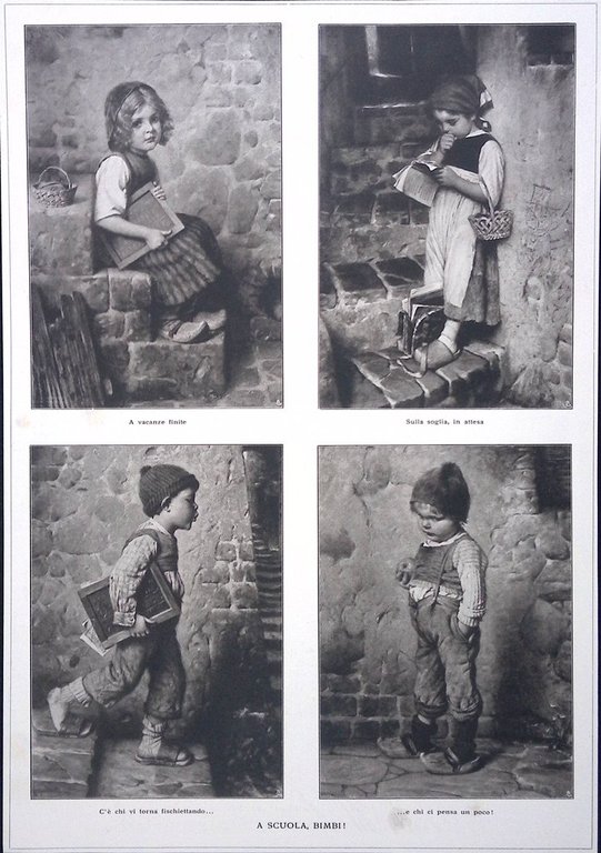Stampa del 1926 Passatempi Occhiali Professore Luigi Bechi A scuola …